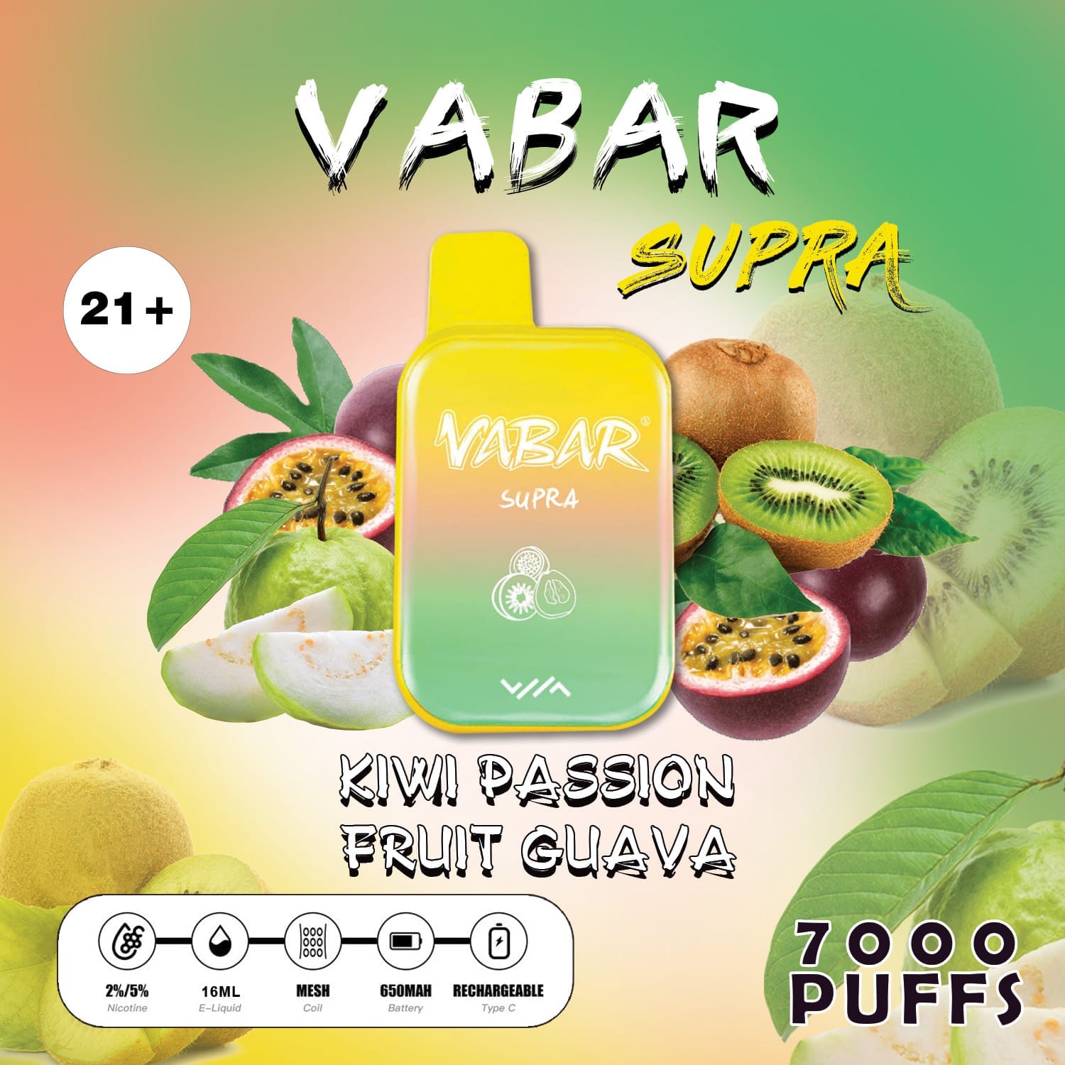 Vabar Supra 7000 Puffs Disposable.