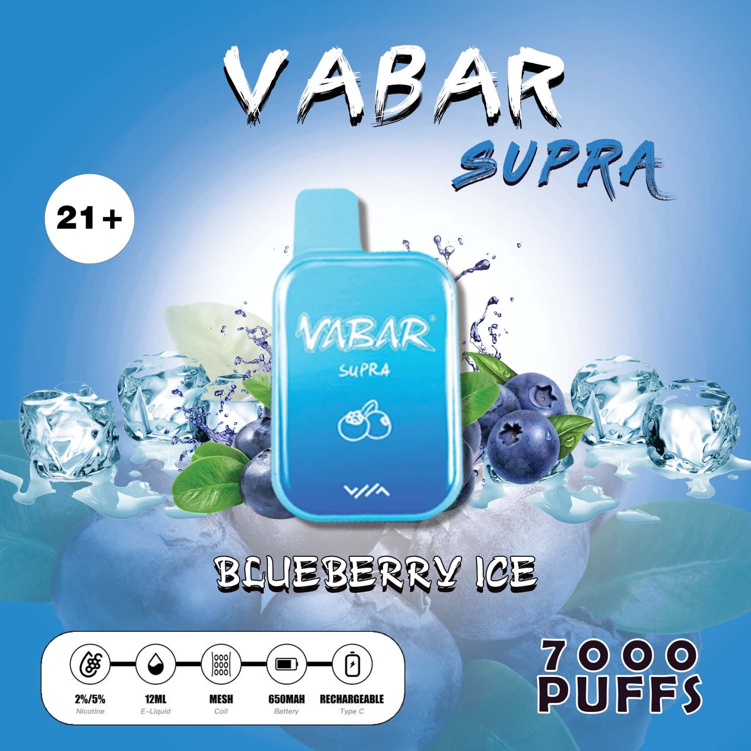 Vabar Supra 7000 Puffs Disposable.