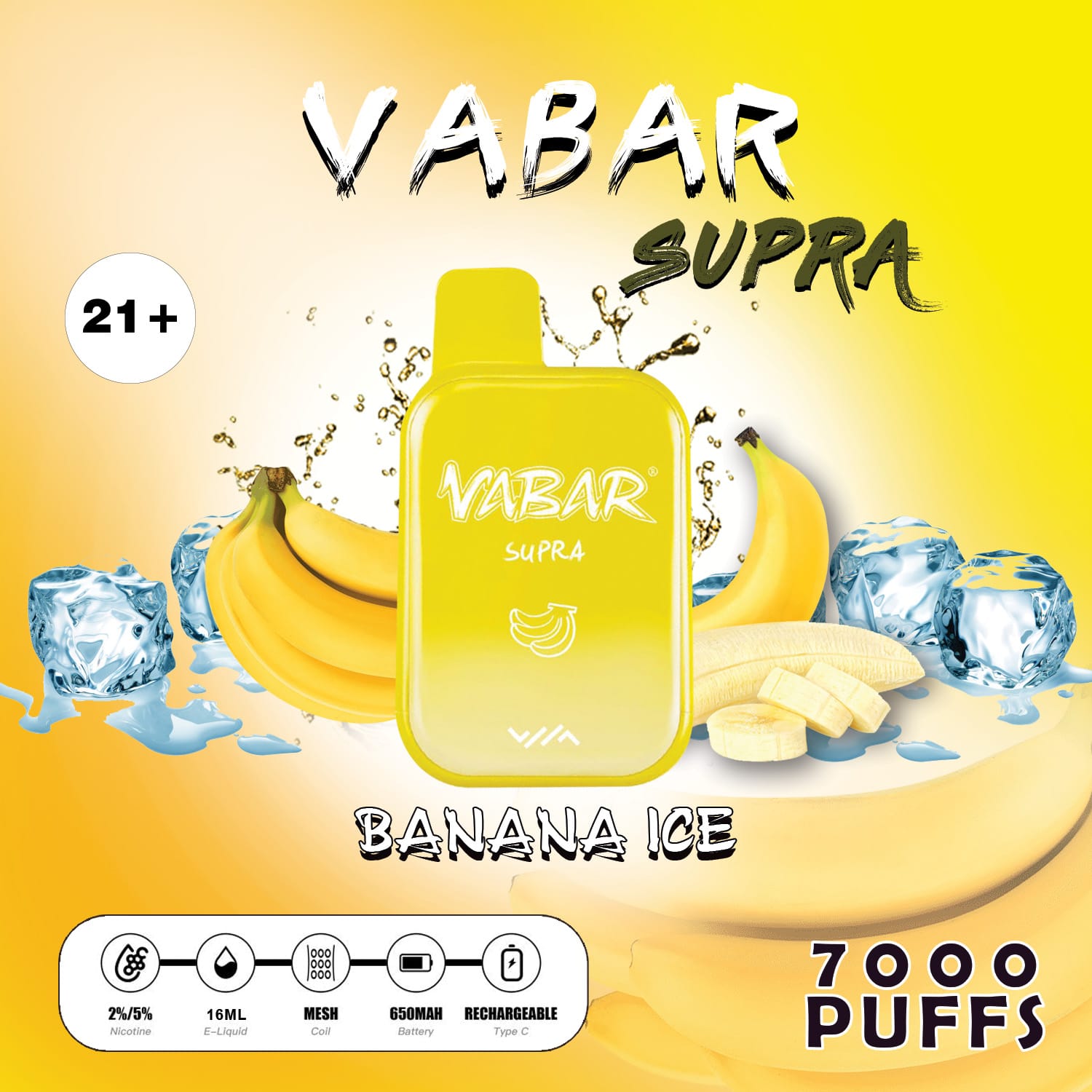 Vabar Supra 7000 Puffs Disposable.