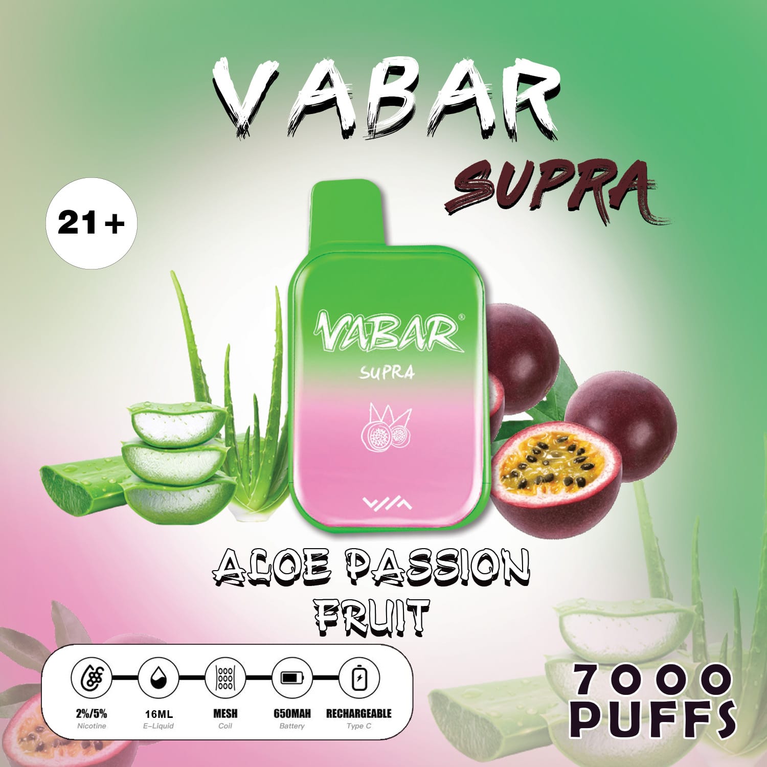 Vabar Supra 7000 Puffs Disposable.