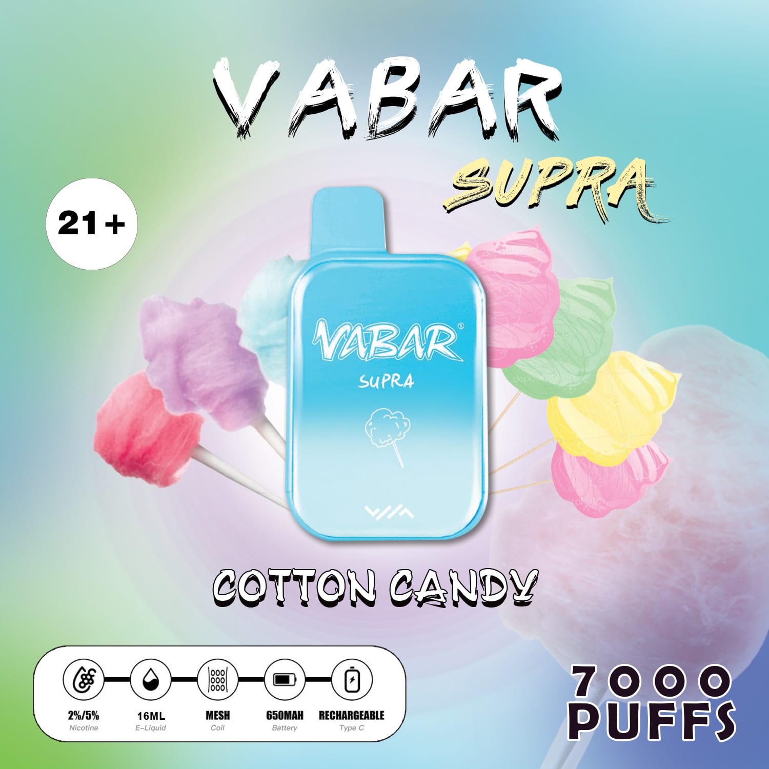 Vabar Supra 7000 Puffs Disposable.