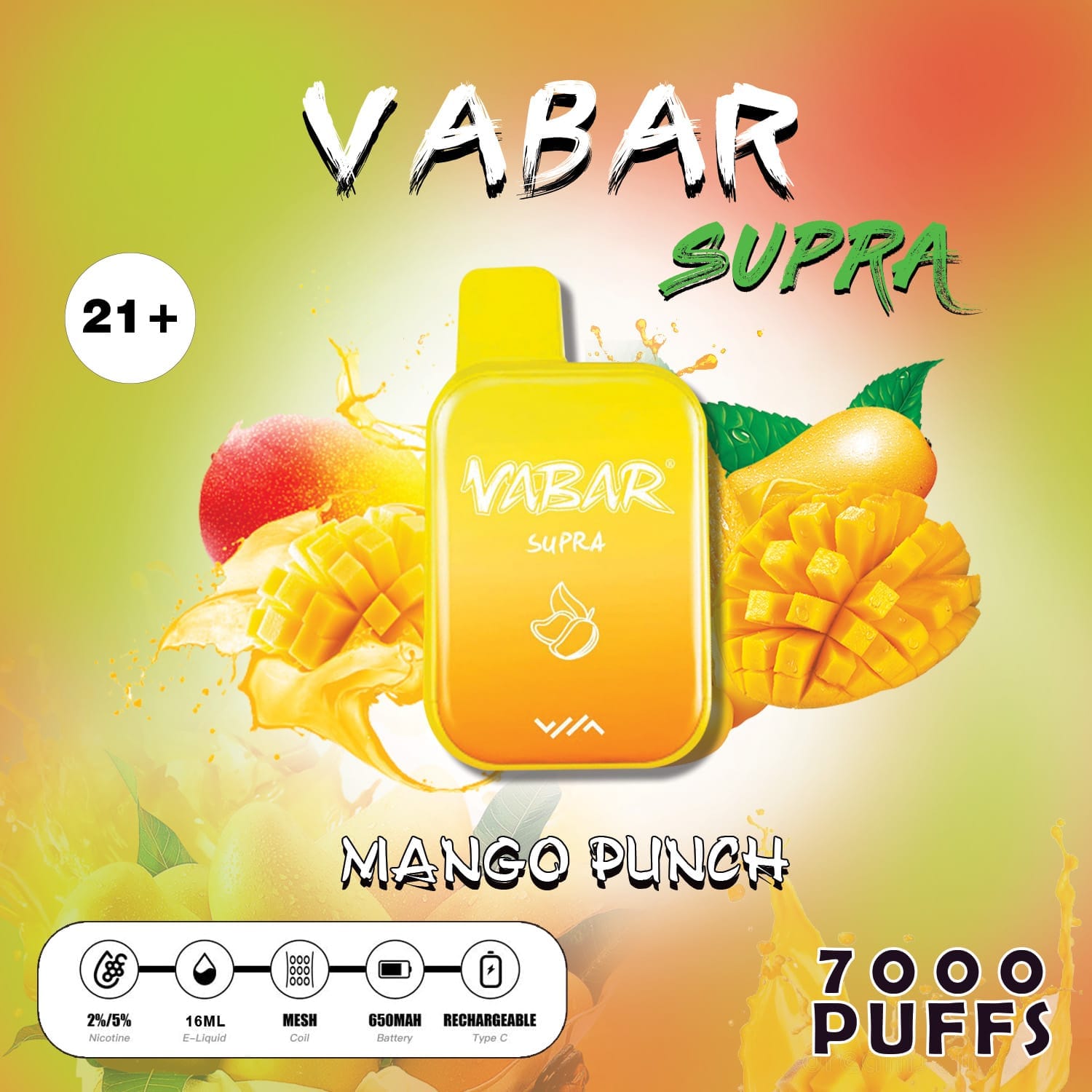 Vabar Supra 7000 Puffs Disposable.